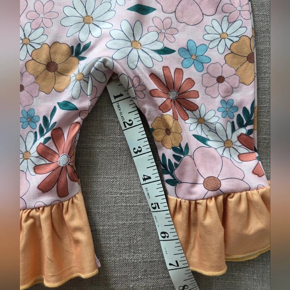 Daisy Blooms Baby Romper Onesie By Clover Cottage Apparel Boutique 6-12M. NWT
